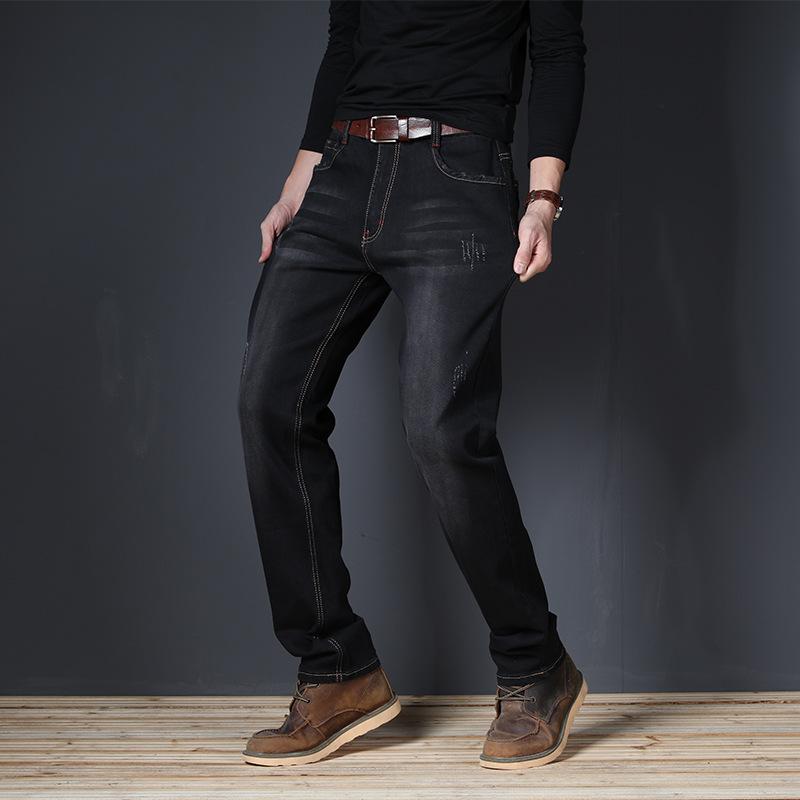 

Men s Fat Plus Size Jeans Fat Small Leg Trousers Straight Loose Stretch Jeans Men s Clothing 48