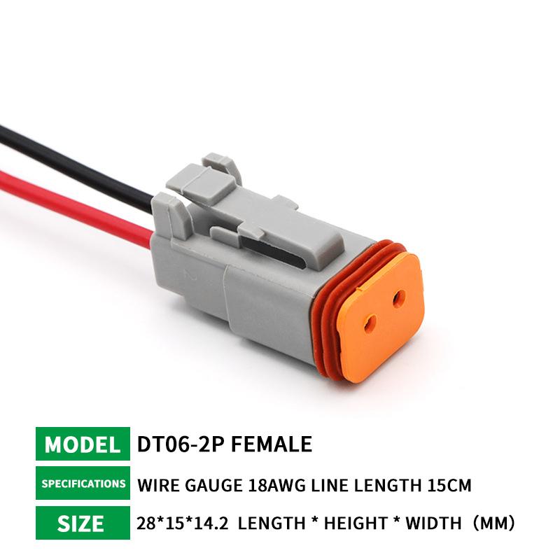 5/20/100 Sets Deutsch DT connector with 15cm Wiring harness DT06-2S/DT04-2P 2P 3P 4P 6P 8P 12P waterproof electrical connector