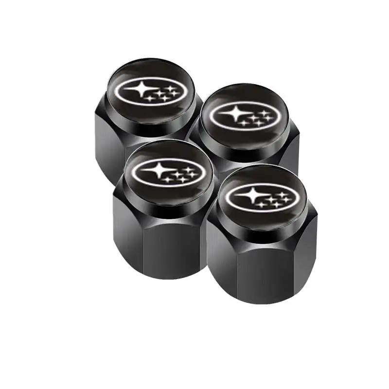 For Subaru ASCENT BRZ FORESTER IMPREZA LEGACY LEVORG OUTBACK STI TRIBECA Alloy Car Wheel Tyre Tire Valve Stem Caps with Wrench oi3