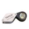 Double-Layer Lens Cultural Relic Identification Magnifying Glass Wire Drawing Process Portable Jewelry High-Power Loupe