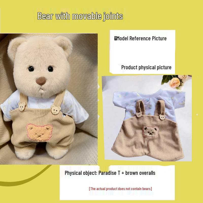 11-Joint Bear Plush Doll: Transformable Rag Doll Gift for Girls