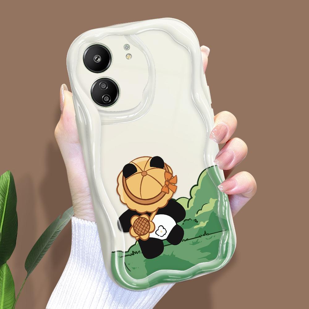 

Милый мультяшный узор, кремовая текстура, мягкий силиконовый чехол с волнистыми краями, чехол для телефона Xiaomi Redmi Xiaomi Poco F6 Pro белый