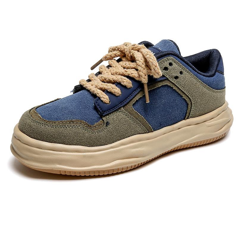 

Четыре сезона Новые мужские низкие кеды Нишевый дизайн Мужская обувь Корейская версия Повседневная мода Платформа Ретро Шнуровка Кеды 2025 44