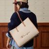 Champion Rectangle Tote Bag L Ss26 Fashion Versatile Trendy Daily Commuting Fabric Splicing Artificial Leather Shoulder Bag Regular U6AACPU83