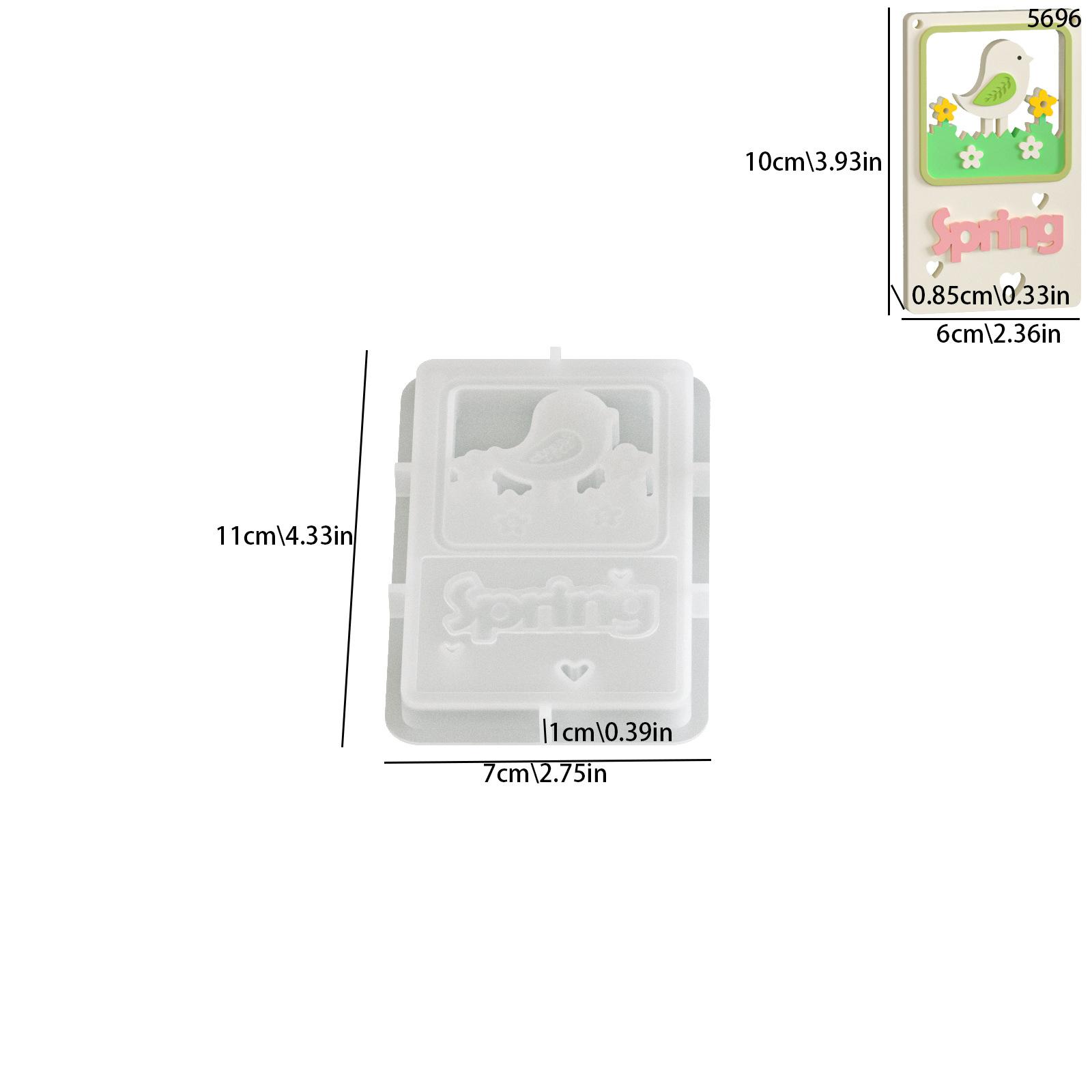 

Plaster Craft Mold White Flower Hanging Silicone Mold Birdhouse Pendant Mold Lightweight For Home Decoration Easter Celebrations