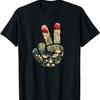 Natural Silhouette Forest Meadow Cottagecore Peace Sign Hand T-Shirt(75)