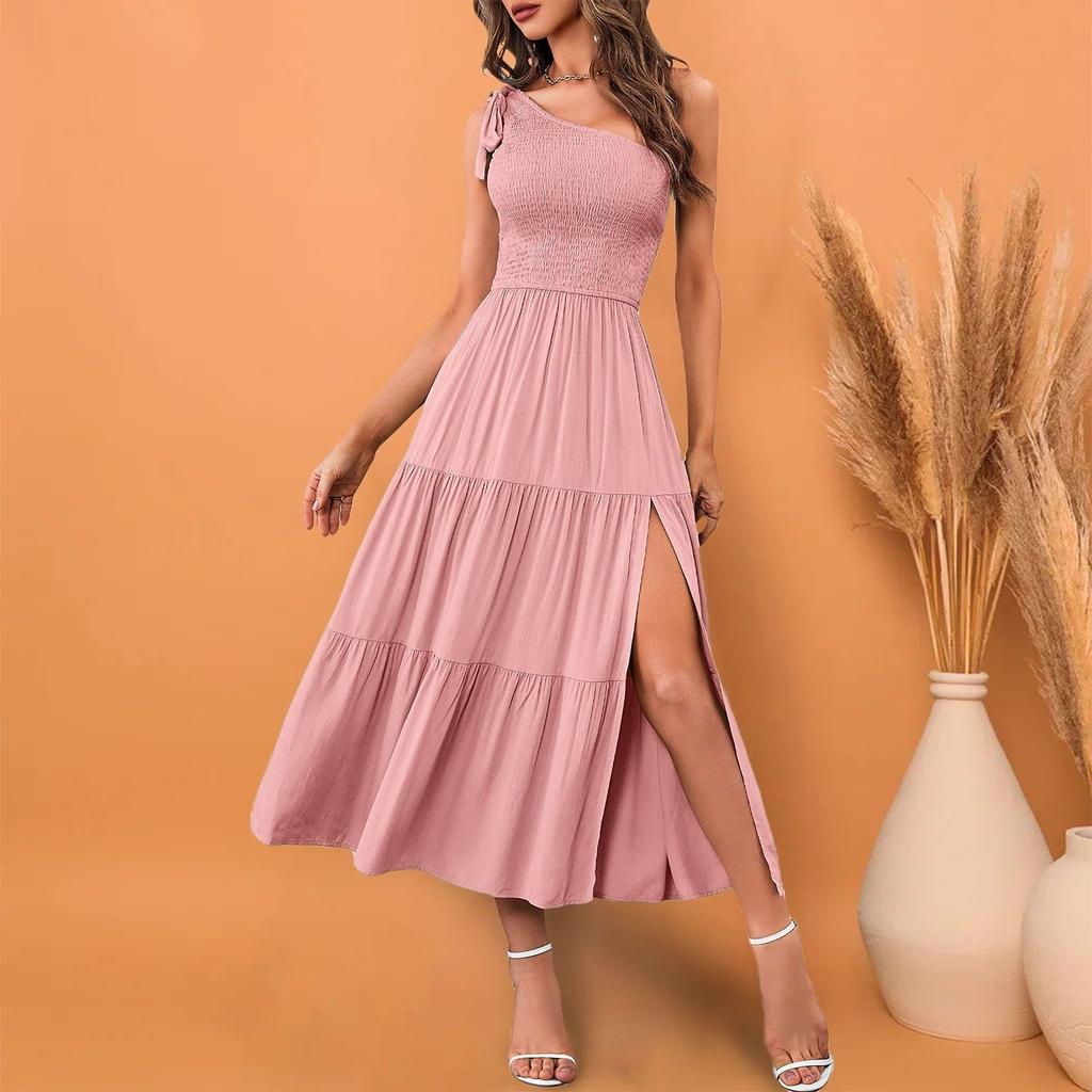 Fashion Women's Summer Casual Fashion Solid Color Pullover Sleeveless Dress