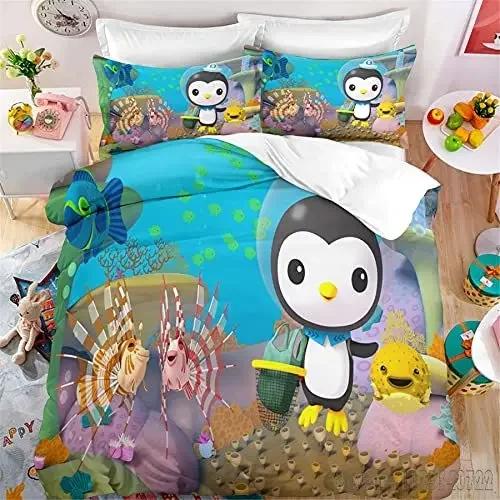 Admire Cartoon Octonauts Love Child Duvet Cover Set HD Comforter Cover for Kids Bedding Sets Bedclothes Bedroom Decor