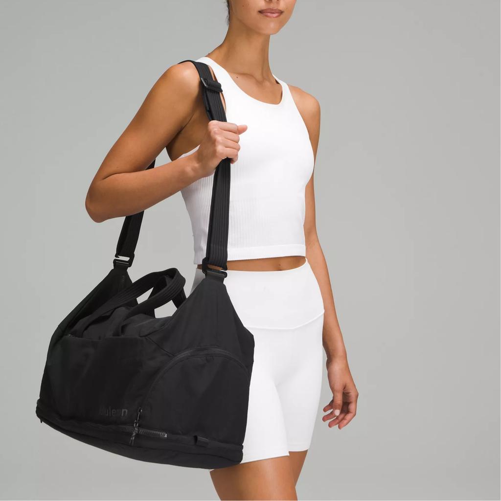 Lululemon Gym 30L Large Capacity Versatile Fitness Bag Recycled Nylon Unisex bags Black LU9BRKS-304464