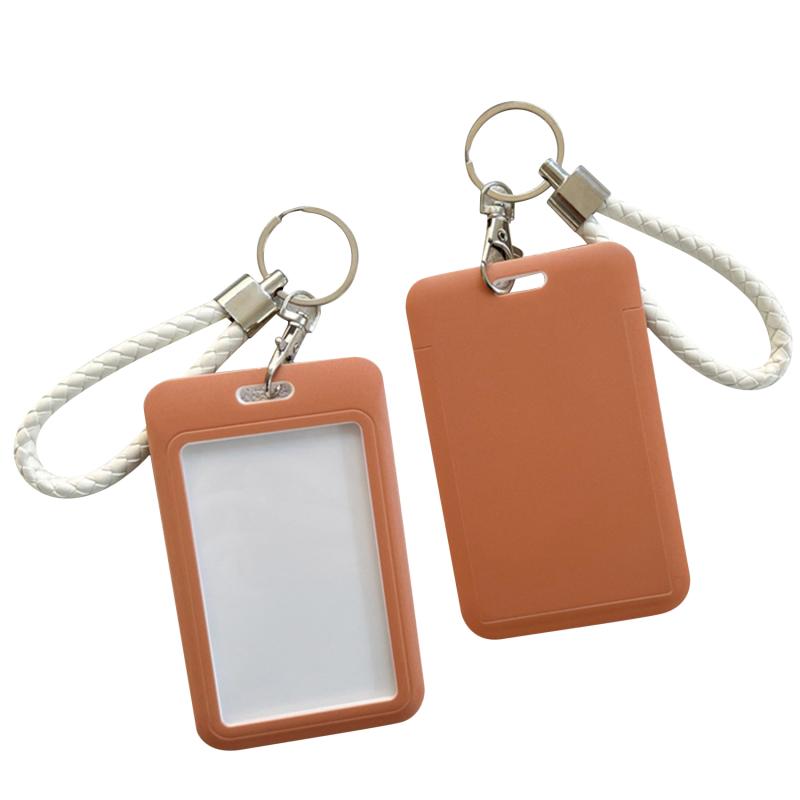 Keychain Student Card Holder Jednoduchost Jednobarevná série Vizitka pro ženy Pouzdro na dětské studentské foto karty