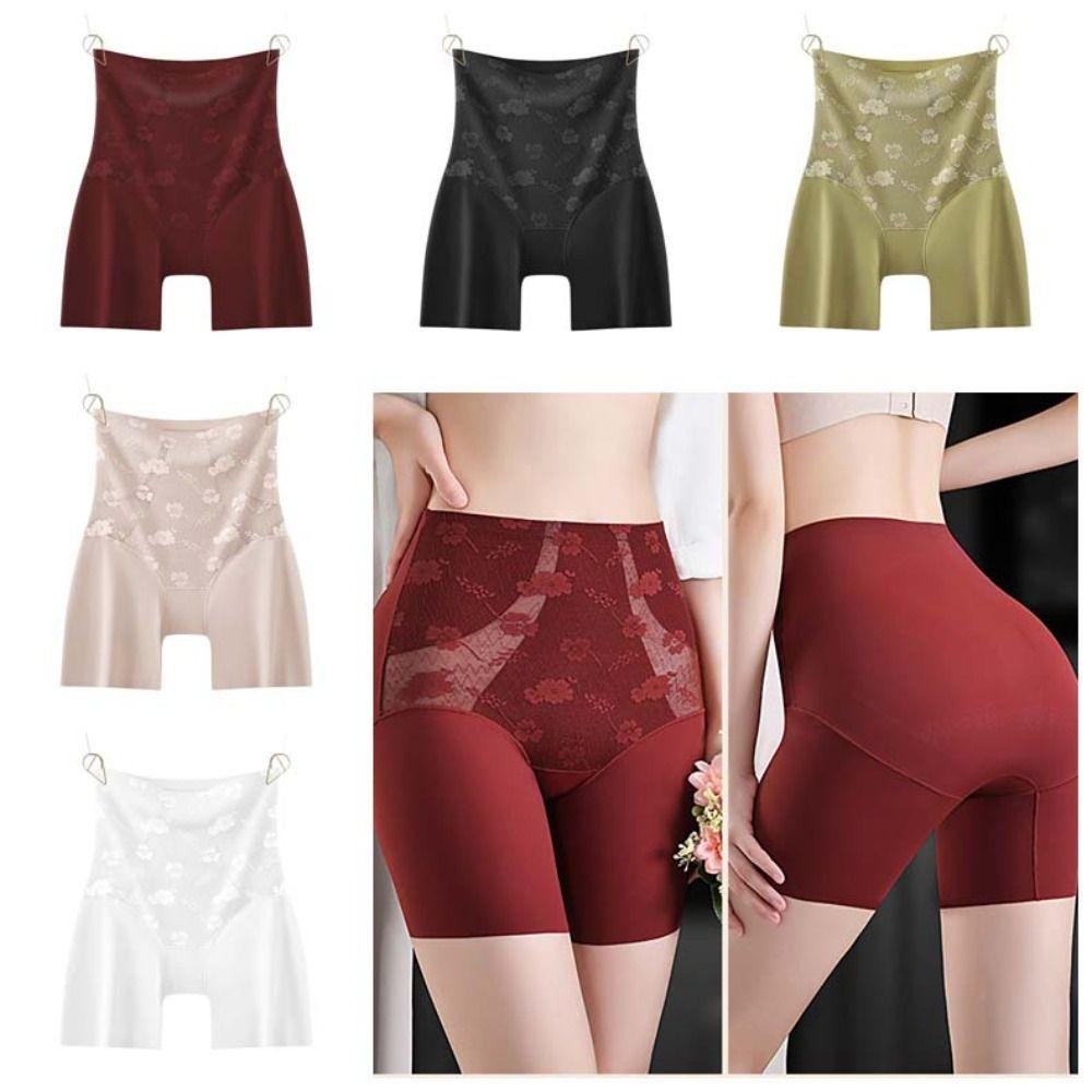 

Large Size Satin Butt Lifter Briefs High Waist Seamless Underpants Tummy Control Underwear Lady M