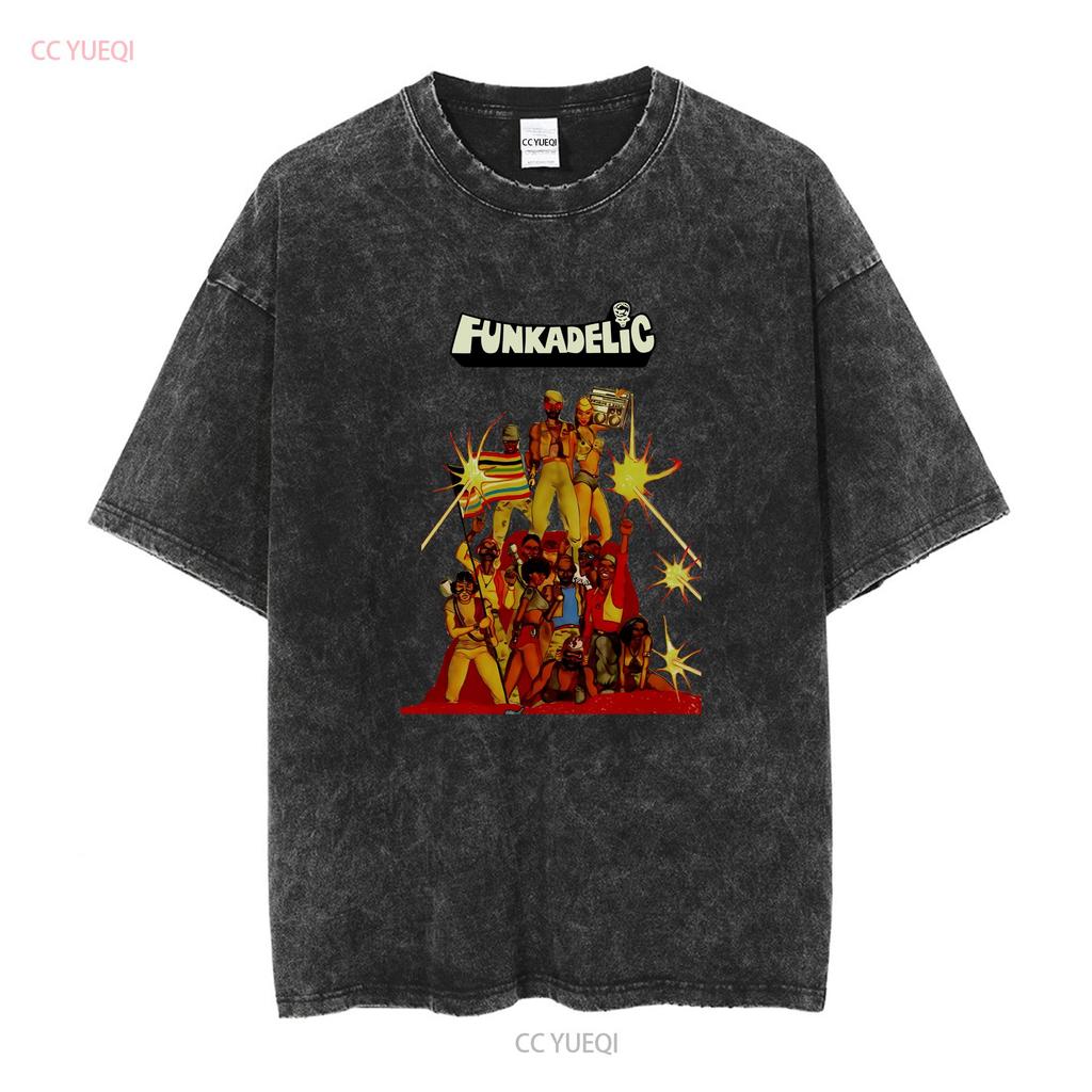 Funkadelic George Clinton T Shirt Eddie Hazel Essential Parliament Pfunk Concert Vintage Washed Top For Everyday Wear Fashion