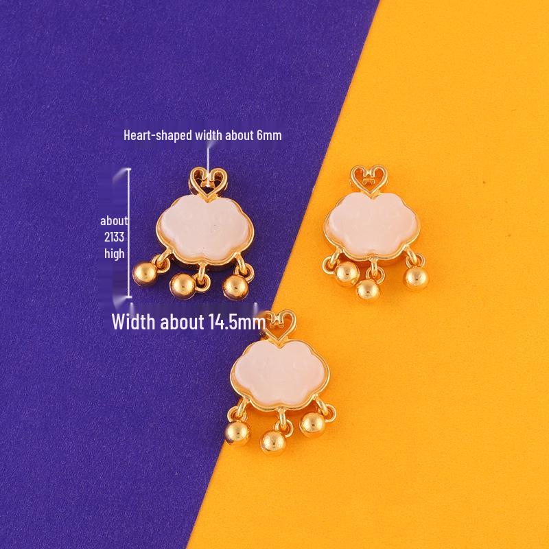 Handgefertigter Legierter Glasierter Friedensschnallen-Wolkenverschluss-Anhänger für DIY Armbänder, Ohrringe und Schmuck im Antikstil