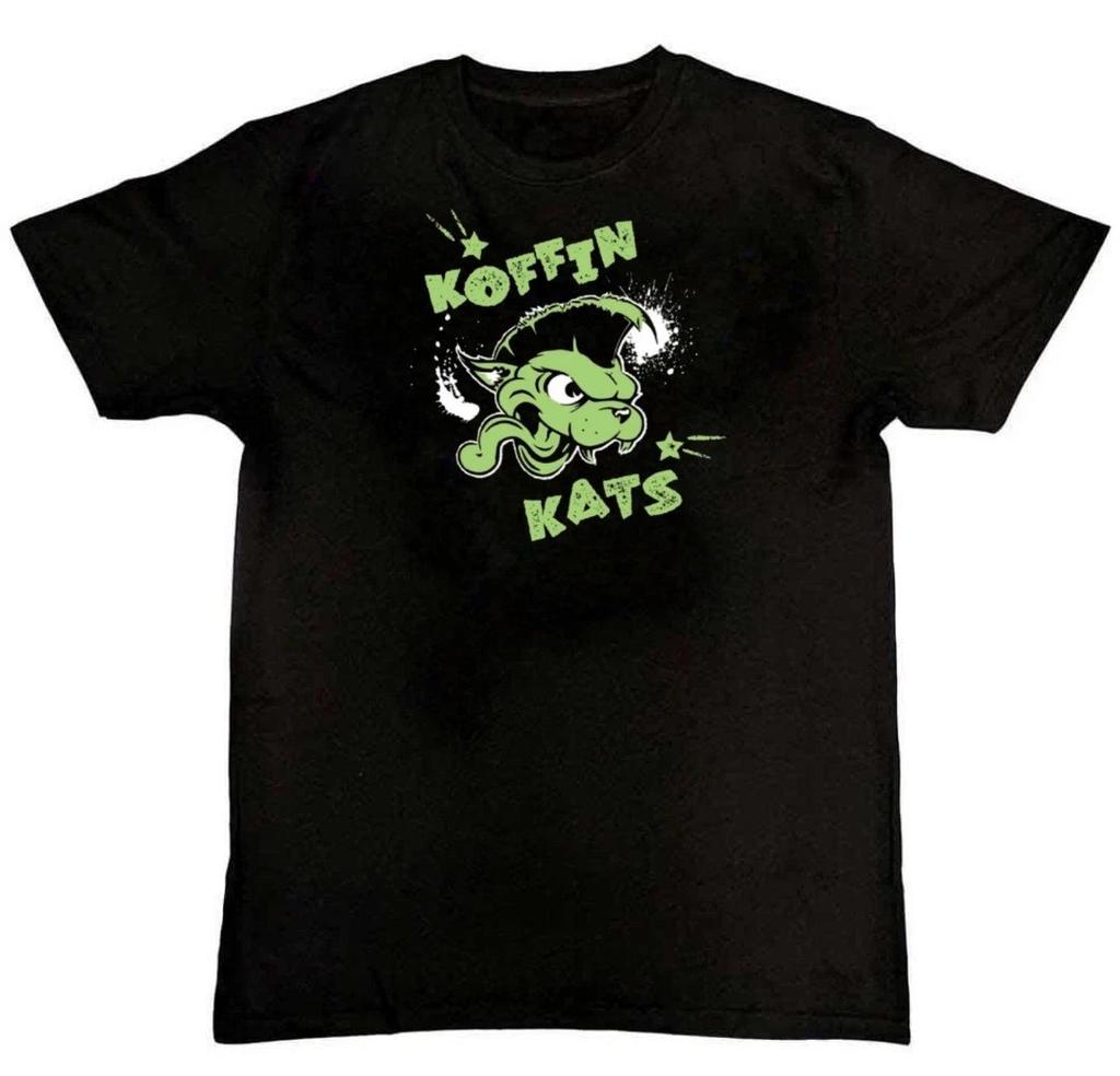 Koffin Kats Band Graphic Print Unisex Mens 100% Cotton T-shirt Mens Tees Top