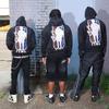 Mens Gothic Hip Hop Hoodie Loose Fit Printed Streetwear Sweatshirt Teens
