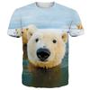 3D Digital Printing Men's Short Sleeves Polar Bear T-Shirt