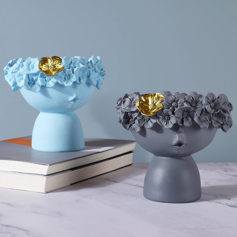 Nordic Decoration Home Flower Vase Living Room Decoration Vases Cute Girl Arranging Flower Container Desktop Accessories