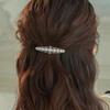 Elegant Pearl Spring Hair Clip for Chic Half-Up Styles