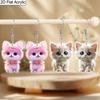 Christmas Gifts - Animal Series Acrylic Women's Fashion Dangle Earrings, Cute Cat-Shaped Design for Women's Daily Wear and Holiday Parties