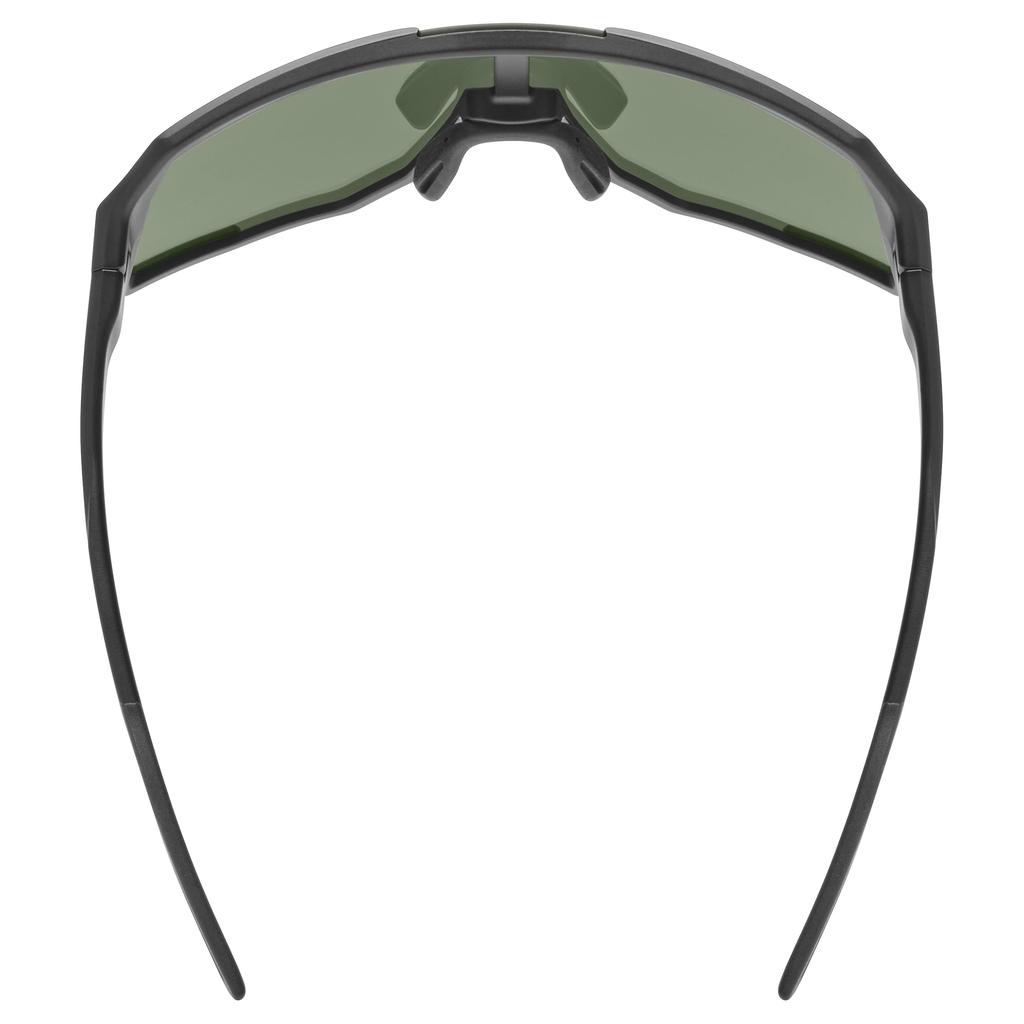 Sports Sunglasses UV400 Large Shield Lens for Road and Outdoor Activities Mirror Sequenze Black Matte [Uvex] Cycling, Bikes, Running, Hiking, - Lens,