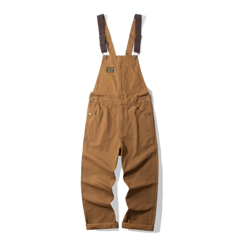 OKONKWO Railroad Stripe Work Overalls - Outdoor Canvas Jumpsuit