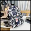 Schoolbag trendy cool graffiti boys junior high school students Internet celebrity schoolbag men large capacity fashion casual versatile backpack