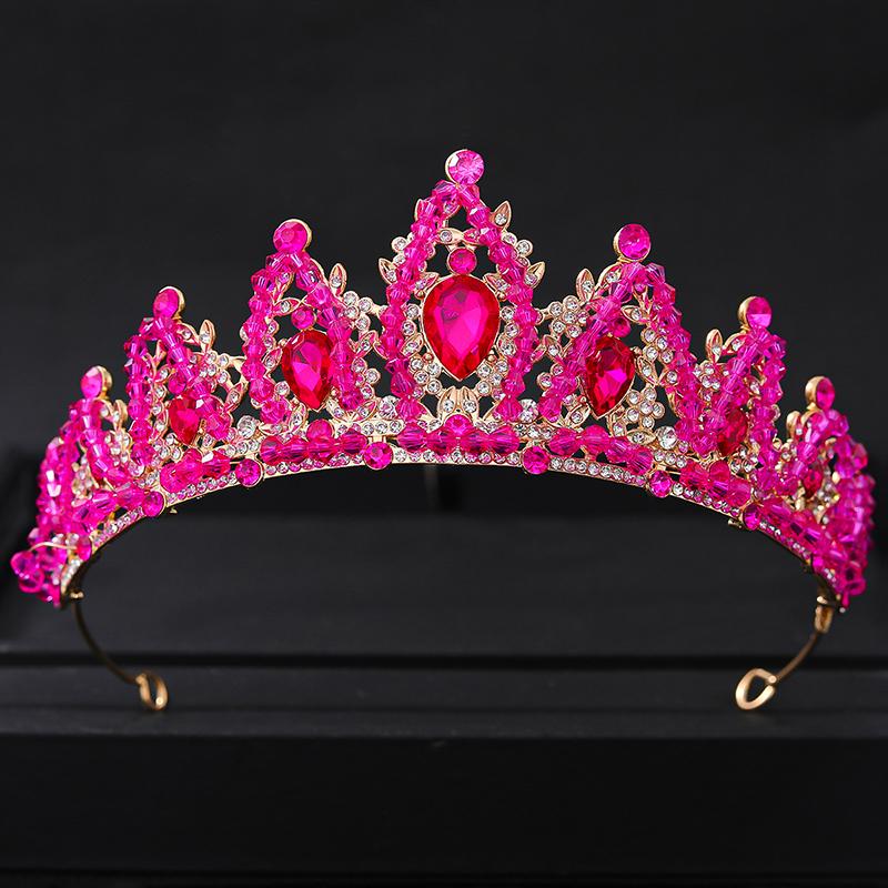 Luxury Crystal Tiaras and Crowns Rhinestone Prom Diadem Crown Tiara for Women Bridal Wedding Hair Accessories Jewelry Crown Gift