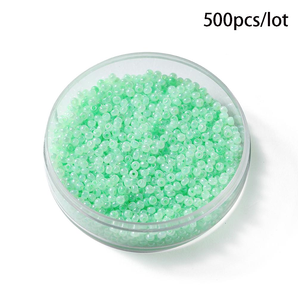 500/800Pcs/Lot 2/3mm Candy Color Glass Seed Beads Cute Bulk Small Bead Bracelet Handicraft for DIY Jewelry Making Accessories