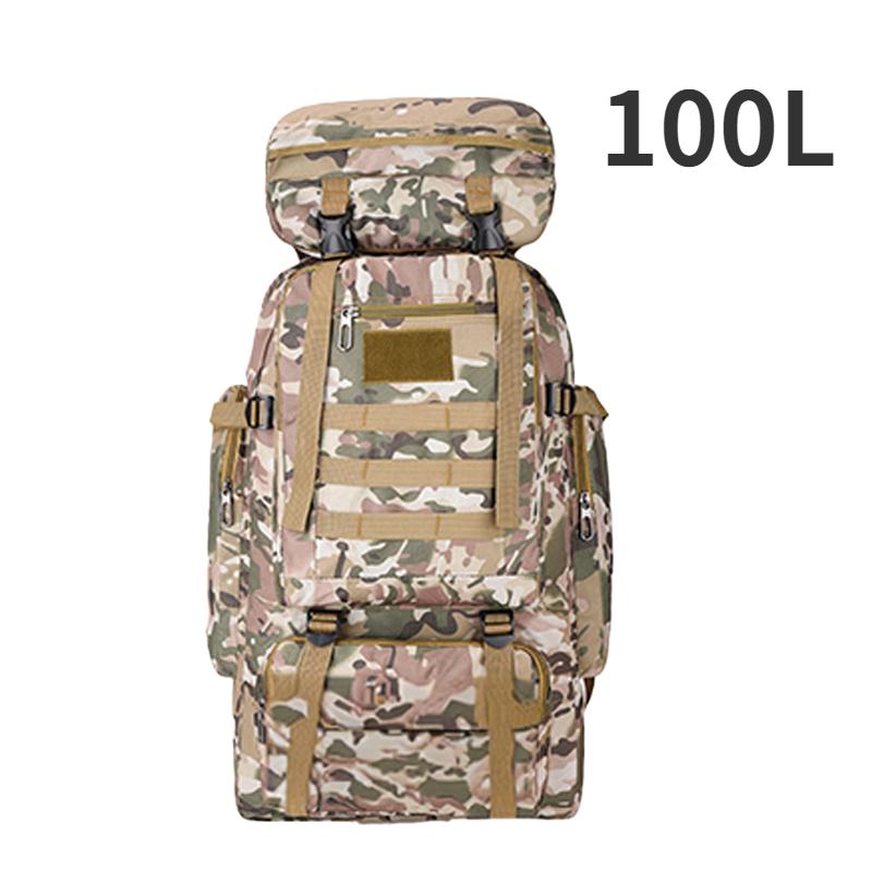 80L/100L Mountaineering Bag Climb Bag Tactical Backpacks Large Backpack Outdoors Hiking Camping Travel Bags