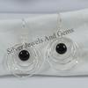 Hammered 925 Sterling Silver Black Onyx Earrings, Handmade December Birthstone