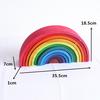 12 Pcs Rainbow Baby Toys Wooden Rainbow Stacker Nesting Blocker Creative Blocks Educational Toys