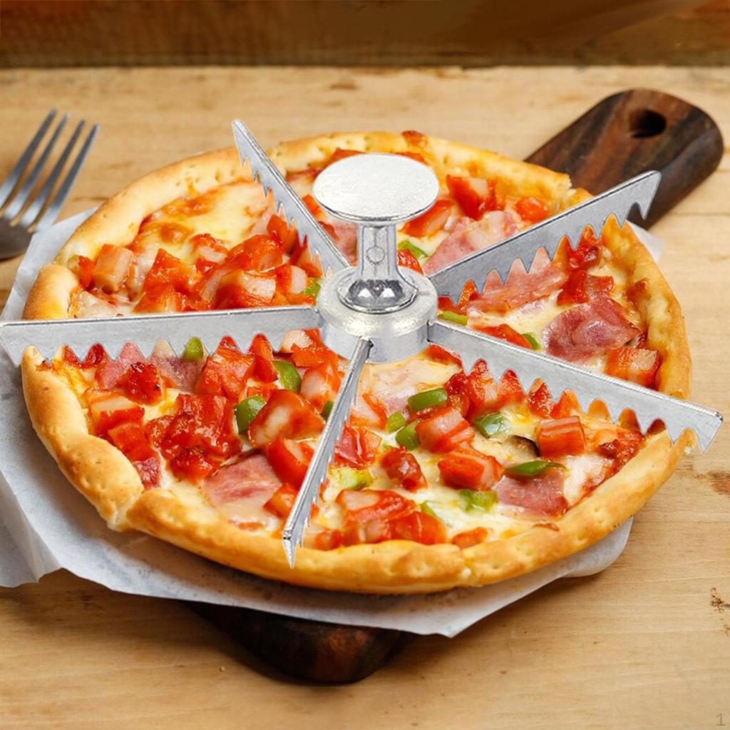 Pie Divider Easy to Use with Handles Cutter for Home Restaurant Domestic 5 Slices