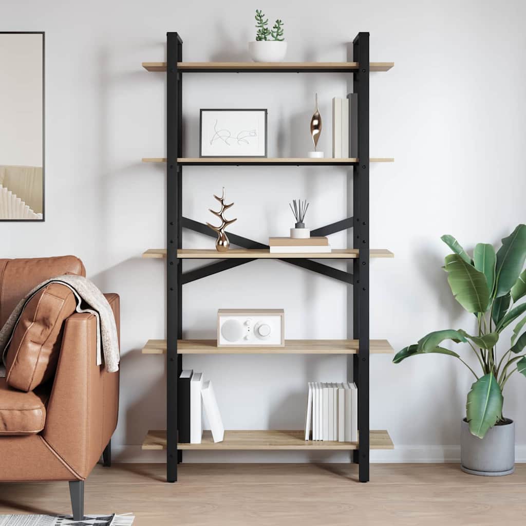 Bookshelf Sonoma Oak 100 X 33.5 X 178 Cm Particleboard