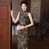 Green Sleeveless National Style New Chinese Suzhou Long Cheongsam Improved Young 1011 New Women's Premium Sense