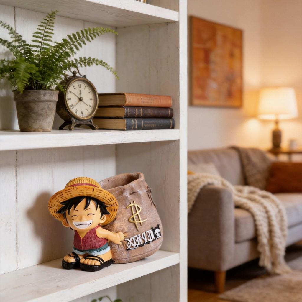 One Piece Monkey D Luffy Resin Pen Holder With Cartoon Style For Graduation And Gift Giving