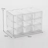 9 Grids Desktop Storage Box Clear Multipurpose Drawer Organizer Dustproof Space Saving Divided Drawer Cosmetic Storage