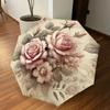 1PC Rose Floral Umbrella-8-Rib Reinforced, Automatic Open, Lightweight & Durable, Cute Fashion Accessory for Outdoor, Beach, or Casual Use, Beach Umbr