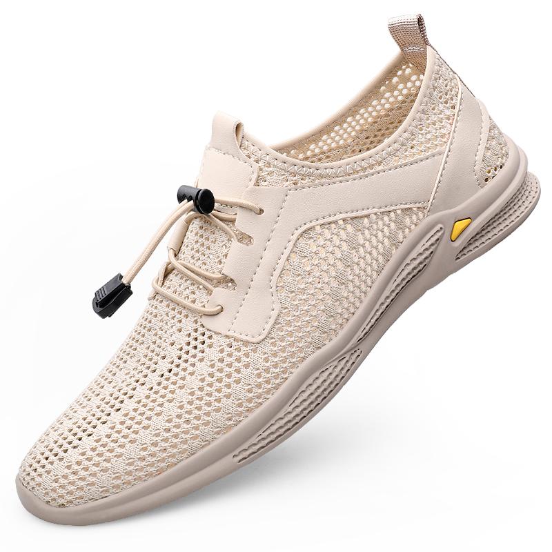 Designer's New Breathable Men's Mesh Casual Shoes Massage Sole Commuter Work Shoes Men's Daily Driving Shoes Hollow Out