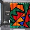 Abstract Colorful Rainbow Shower Curtain Modern Geometric Patterns Art Grid Design Print Home Bathroom Decor Bath Curtains, Squa