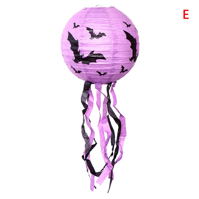 Halloween Paper Lantern Pumpkin Spider Skull Bat Hanging Lantern Halloween Decor