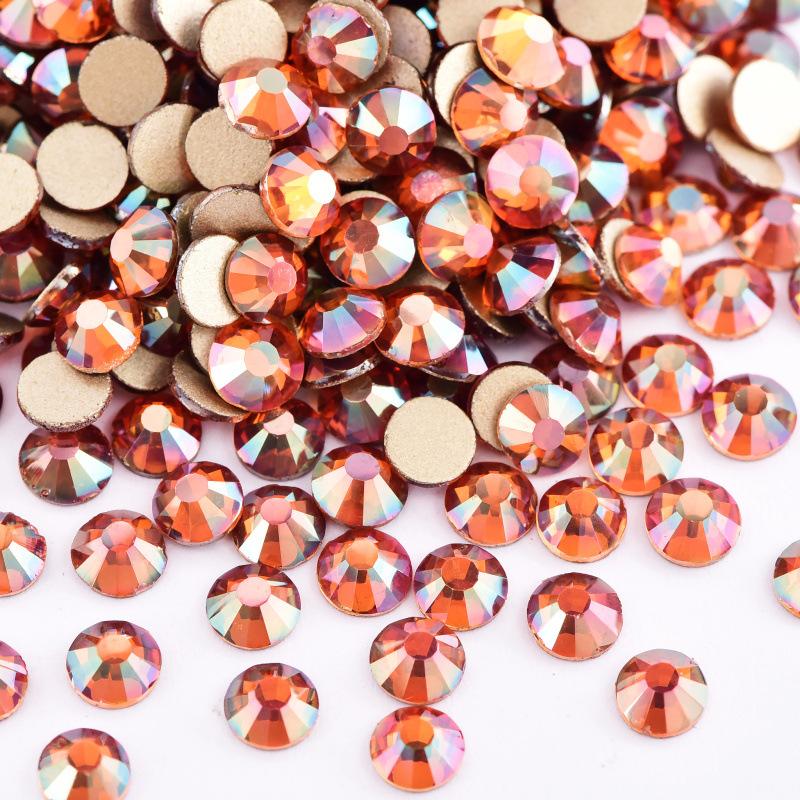 Glass Gold Bottom Flat Bottom Drill, Nail Drill Sticker Diamond Jewelry Diy Mobile Phone Case Nail Rhinestone Decorative Accessories Accessories