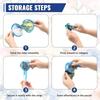 Mini flower Style Folding Fan Round With Pocket Handheld Fan Flower Pattern Collapsible Fan Wedding Party Outdoor Activities