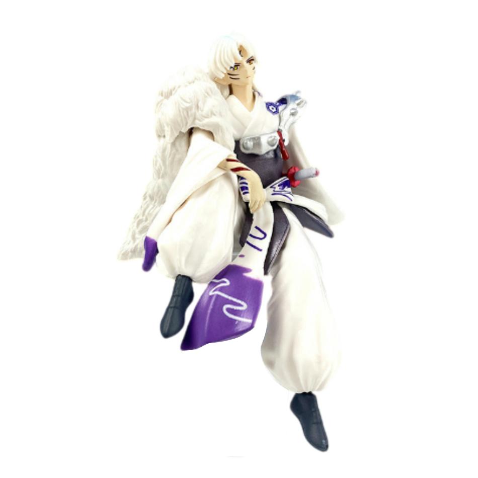 14cm InuYasha Anime Figure Kingdom Miyagako Sesshomaru Action Sesshoumaru/1300 Model Doll Toys 1514 Articulated Scale Poseable Detailed Movable