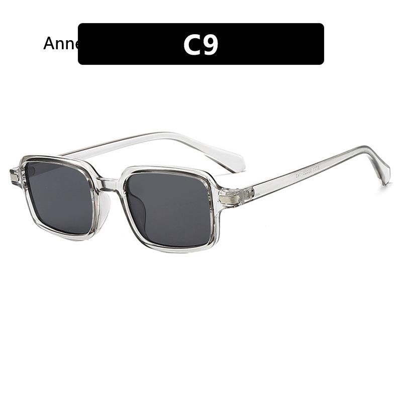 

Fashion Small Square Women Sunglasses Retro Rivets Men Blue Green Shades UV400 Sun Glasses gafas de sol hombre