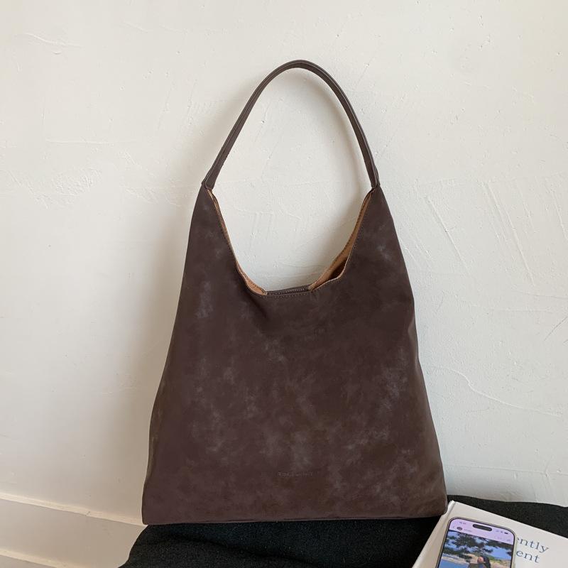 Retro bag women's large-capacity new autumn and winter versatile simple shoulder mother and child bag commuter tote bag