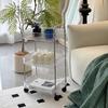 Transparenter Rollwagen Organizer Ständer Badezimmer Organizer Ständer Umzugs-Organizer Regal mit Rad