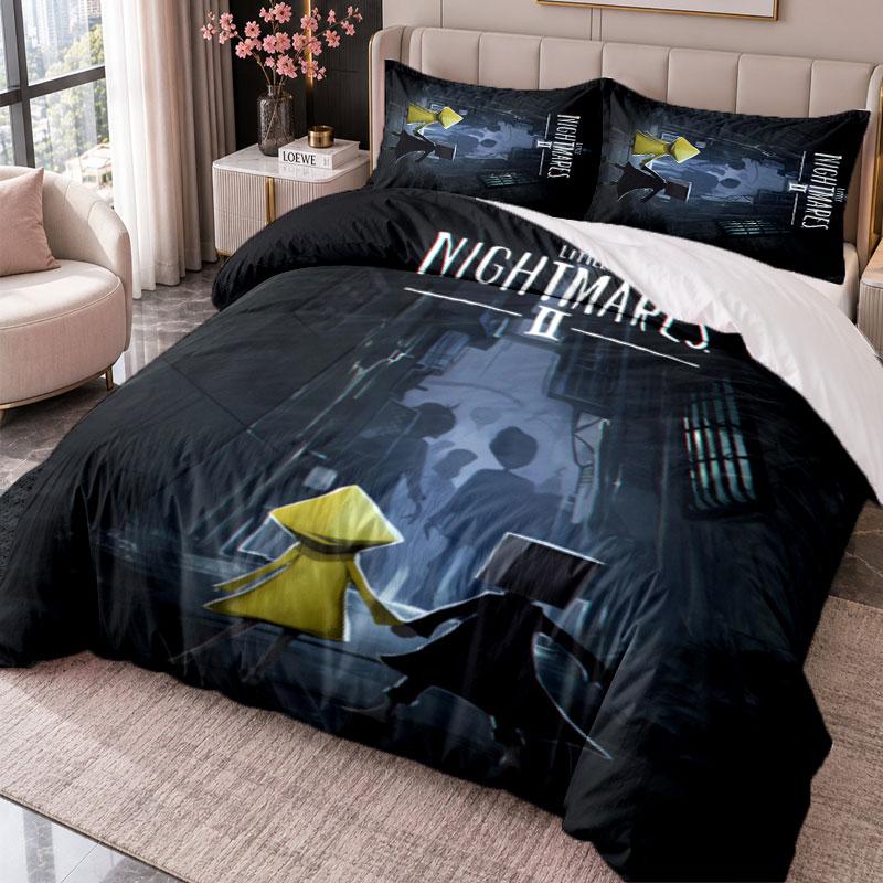 Little Nightmares Six Mono 3Pcs Bedding Set Duvet Cover With Two Pillowcases For Bedroom Home Decoration