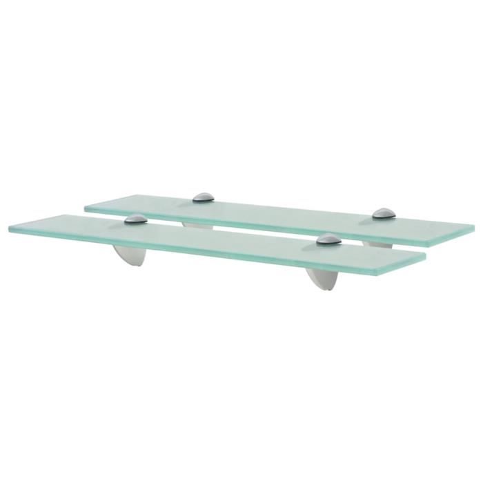 VidaXL Étagères murales 2 pcs Verre 50x10 cm 8 mm