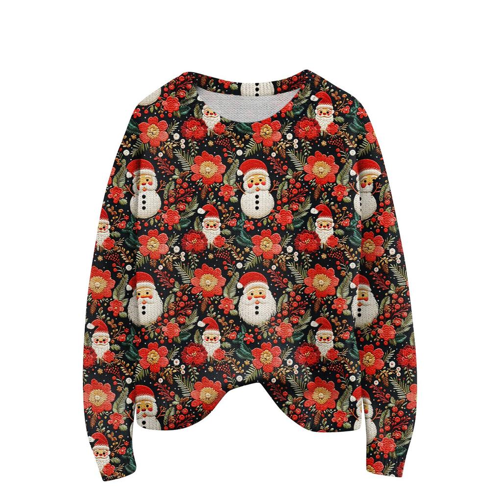 Women'S Christmas Sweater Cute Fun Christmas Sweater Fall And Winter Long Sleeve Knitted Sweater