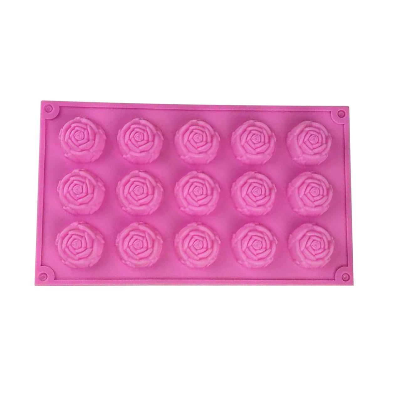 

15 Grids rose silicone cake mold ice cream pudding jelly mold DIY handmade soap mold рожевий
